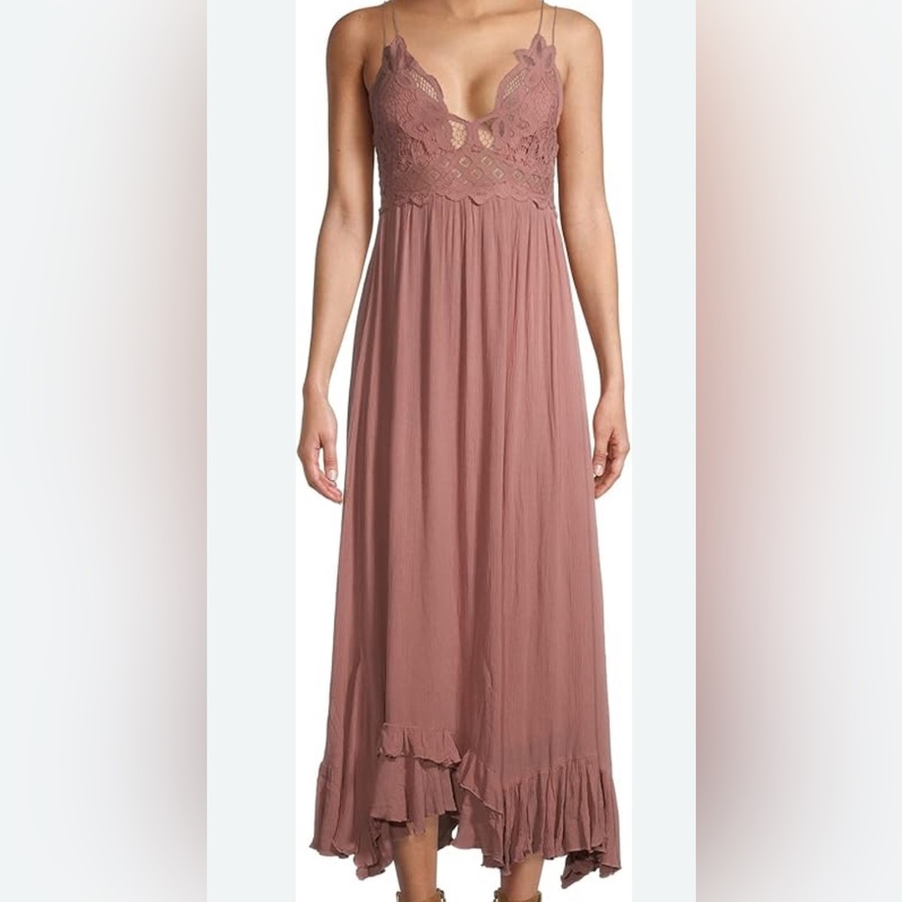 Free People Elegant Mauve Maxi Dress